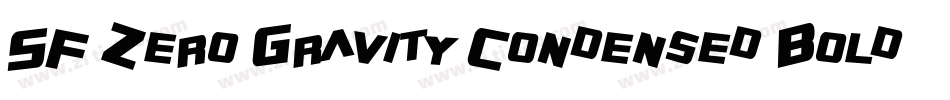 SF Zero Gravity Condensed Bold Italic字体转换